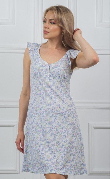 Ночная сорочка "Полевые цветы на белом"