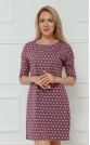 Ночная сорочка "Горох средний розовый на лиловом"
