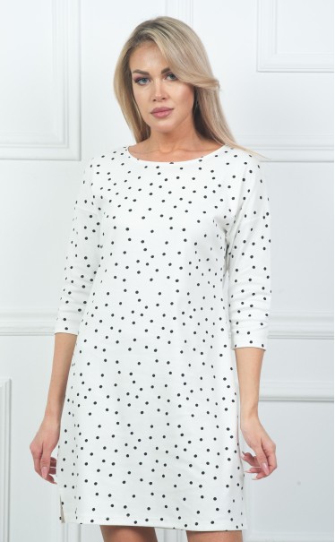 Ночная сорочка "Горох черный на молоке"
