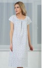 Ночная сорочка "Сердечки в синеву на белом"