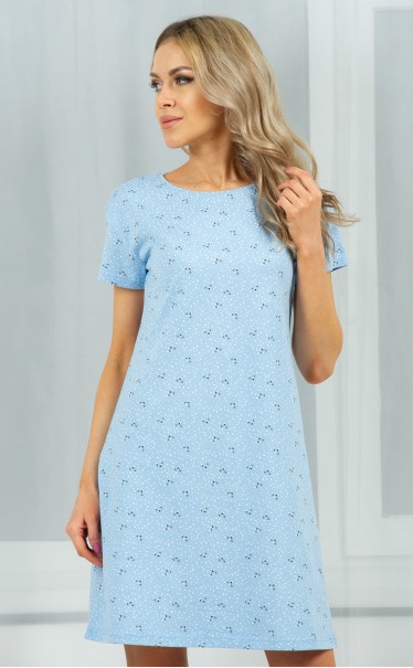 Ночная сорочка "Панды на голубом"