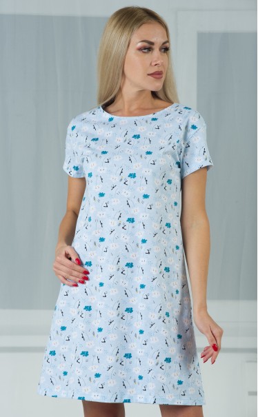 Ночная сорочка "Овечки в облаках на голубом"