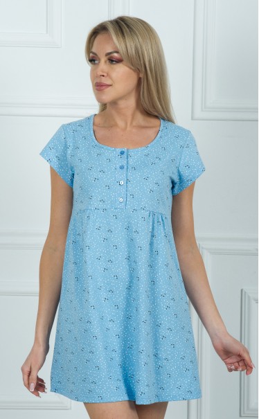 Ночная сорочка "Панды на голубом"