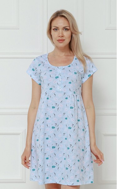 Ночная сорочка "Овечки в облаках на голубом"