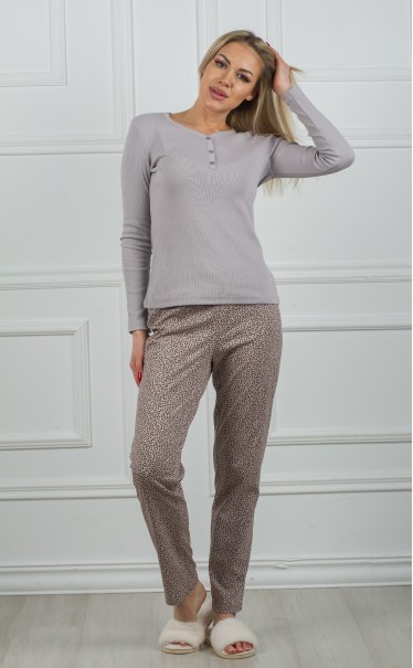 Пижама женская "серый жёлудь"