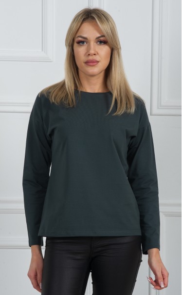 Джемпер  "Зеленый дымчатый серебристый"