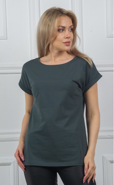 Футболка "Зеленый дымчатый серебристый"